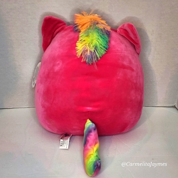 🎁 GAVE AS RAFFLE PRIZE ✨️ LIZETTE 🦄 Pink Rainbow Caticorn 2021 Squishmallow - Picture 4 of 8